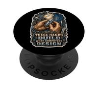 These Hands Build What Computers Design Machinist PopSockets Adhesive PopGrip