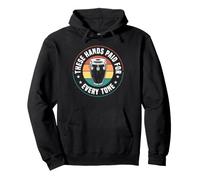 These Hands Paid For Every Tone Conga Drummer Retro Pullover Hoodie