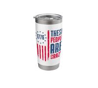 These People are Crazy Flag Retro Vintage Stainless Steel Insulated Tumbler