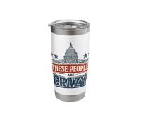 These People are Crazy Funny Political Humor Stainless Steel Insulated Tumbler