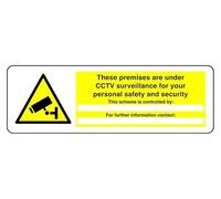 These Premises Are Under Cctv Surveillance For Your Personal Safety And Security - safety sign- 3mm Aluminum Dibond for indoor/outdoor usage (600mm x 200mm) 7m Viewing Distance.