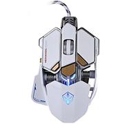 Theshy Wired Gaming Machine Mouse Black White Luom G10 4000Dpi Adjustable Wrist Support Bungee Repellent Large Game Mice Usb Optical Pro Gamer Pad Trap For Laptop With (White)