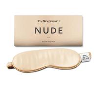 TheSleepGuard Pure Silk Sleep Mask [100% 6A Mulberry Silk, 22 Momme] Light Blocking Travel Essentials. Eye Masks for Sleeping. Black Oeko-Tex Blindfold. Eye Covers for Men & Women (Nude Beige)