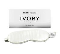 TheSleepGuard Pure Silk Sleep Mask [100% 6A Mulberry Silk, 22 Momme] Light Blocking Travel Essentials. Eye Masks for Sleeping. Black Oeko-Tex Blindfold. Eye Covers for Men & Women (Ivory White)