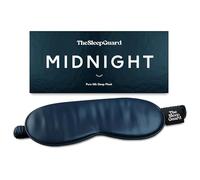 TheSleepGuard Pure Silk Sleep Mask [100% 6A Mulberry Silk, 22 Momme] Light Blocking Travel Essentials. Eye Masks for Sleeping. Black Oeko-Tex Blindfold. Eye Covers for Men & Women (Midnight Navy)