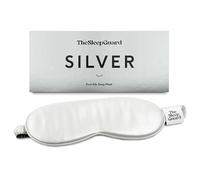 TheSleepGuard Pure Silk Sleep Mask [100% 6A Mulberry Silk, 22 Momme] Light Blocking Travel Essentials. Eye Masks for Sleeping. Black Oeko-Tex Blindfold. Eye Covers for Men & Women (Silver Grey)