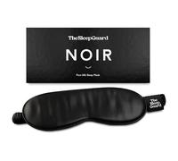 TheSleepGuard Pure Silk Sleep Mask [100% 6A Mulberry Silk, 22 Momme] Light Blocking Travel Essentials. Eye Masks for Sleeping. Black Oeko-Tex Blindfold. Eye Covers for Men & Women (Noir Black)