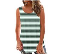 TheSosy Tank Top for Women Sleeveless Summer Tops Sale Clearance Ladies Solid Vest Cami Plain Basic Tops Blouse Crewneck Shirts Casual Loose Fit Blouse Tunic T Shirts Tees Swing Tank Tops