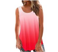 TheSosy Tank Top for Women Sleeveless Summer Tops Sale Clearance Ladies Solid Vest Cami Plain Basic Tops Blouse Crewneck Shirts Casual Loose Fit Blouse Tunic T Shirts Tees Swing Tank Tops