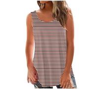 TheSosy Tank Top for Women Sleeveless Summer Tops Sale Clearance Ladies Solid Vest Cami Plain Basic Tops Blouse Crewneck Shirts Casual Loose Fit Blouse Tunic T Shirts Tees Swing Tank Tops