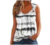 TheSosy Vest Top Women Casual V Neck Camis Tops Retro Print Wide Straps Sleeveless Tee Shirts Blouses Ladies Casual Loose Summer Tank Top Women's Printed Camisole Summer Tops UK