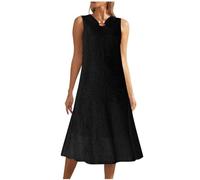 TheSosy Women Sparkly Dress Sleeveless Crewneck Calf Length Tank Dress Sequin Party Dresses Club Dress Clubwear Elegant Midi Tunic Dress Sundresses Sparkling Glitter Dresses Going Out Dress Black