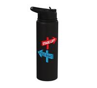 Thespian Acting Funny Quote Stage Left Stage Right Theater Stainless Steel Insulated Water Bottle