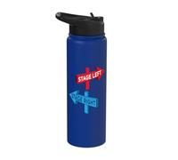Thespian Acting Funny Quote Stage Left Stage Right Theater Stainless Steel Insulated Water Bottle