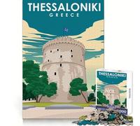 Thessaloniki Greece 1000 Piece Jigsaw Puzzles for Adults Teenagers Mind Training Serene Escape Laser Cut Nice Gift (38x52cm)
