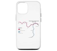 Thessaloniki Greece Metro Train Railway - Souvenir Route Map Case for iPhone 12/12 Pro