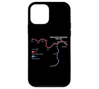 Thessaloniki Greece Metro Train Railway - Souvenir Route Map Case for iPhone 12 mini