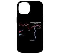 Thessaloniki Greece Metro Train Railway - Souvenir Route Map Case for iPhone 14