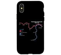 Thessaloniki Greece Metro Train Railway - Souvenir Route Map Case for iPhone X/XS