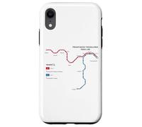Thessaloniki Greece Metro Train Railway - Souvenir Route Map Case for iPhone XR