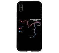 Thessaloniki Greece Metro Train Railway - Souvenir Route Map Case for iPhone XS Max