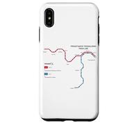 Thessaloniki Greece Metro Train Railway - Souvenir Route Map Case for iPhone XS Max