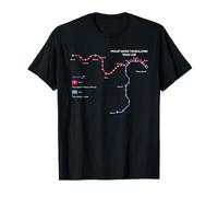 Thessaloniki Greece Metro Train Railway - Souvenir Route Map T-Shirt