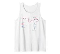 Thessaloniki Greece Metro Train Railway - Souvenir Route Map Tank Top