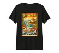 Thessaloniki Greece Vacation Hellas Flag Hometown Premium T-Shirt