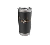 Thessaloniki Greece Vintage Elegant Design Stainless Steel Insulated Tumbler