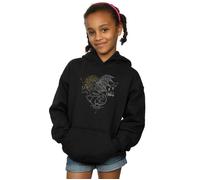Thestral Line Art Hoodie Harry Potter Black 9 Years