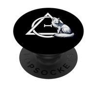 Theta Delta Symbol with Arctic Fox - Therian PopSockets Adhesive PopGrip