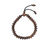 TheTasbih® Exotic Johar Wood 33-bead Saucer-shape 9x6mm Adjustable Prayer Bead Bracelet