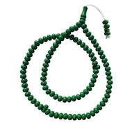 TheTasbih ISLAMIC Subha Beads, Medium-size Green Hard Monomer 7x8-mm Simple 26-inch Muslim 99-bd Tasbheeh Sibha Misbaha Dhikr and PRAYER NECKLACE