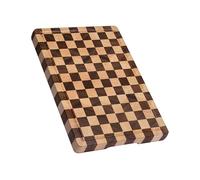 THETCHRY Cutting Boards for Kitchen, Design in USA Large Acacia Wood Chopping Board, Checkered Cutting Board with Juice Grooves & Handles, Butcher Block Serving Tray with Gift Box 16.5" x 11.6" x 0.8"