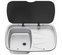 Thetford Argent Caravan Sink & Drainer RH Drainer LH Bowl SSK1055-SP