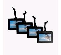 Thetford Design Set of 4 Extra Small Black Horizontal Hanging Frames For Photo Picture Tree Display