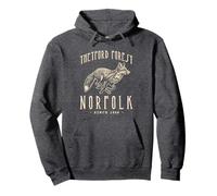 THETFORD FOREST, NORFOLK VINTAGE FOX DESIGN Pullover Hoodie