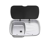 Thetford Sink Argent Right Hand Drainer Glass Lid Caravan Boat Camper