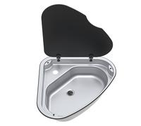 Thetford Sink Stainless Steel Triangular Bowl Glass Lid Series 33 Caravan Boat