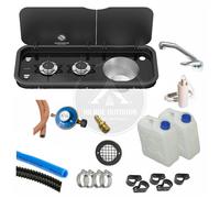 Campervan Hob Sink Thetford Topline Series 111 Longside Black Glass Compact 12v