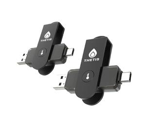 Thetis Pro For Business - FIDO2 Security Key L1 MFA & NFC Passkey Access For School ERP, Employee Online Account, Compatible with Coinbase Google Workspace Apple ID Window Salesforce,Dual USB A +USB C