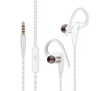TheTransporter - White Over Ear Non Tangle Design In Ear Earphones Headphones For iPad iPhone Samsung Nokia 3.5mm port