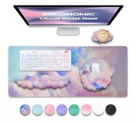 TheTrulyCharter Premium Quality Cloud Wrist Rest Keyboard, Mouse Pad, Wrist Rest Pad, Wrist Rest for Computer Keyboard, Cloud Drink Coaster and Mouse Pad