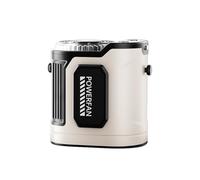 Thewasc 1. Portable Clip-On Fan With LED Display Flashlight & Rechargeable Battery For Fishing Construction Sites Cycling Outdoor Cooling Fan