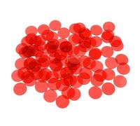 Thewasc 100Pcs Transparent Counters Bingo Chip Counting Counters Marker For Kids Math Education Game Multiple Color Bingo Chip Marker