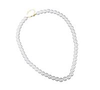 Thewasc 10mm White Simulated Pearls Necklace Elegant Jewelry For Women Formal Event User Friendly Materials Lightweight Design Comfortable Faux Pearls Necklace