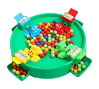 Thewasc 2-Player Frogs Bean Catcher Game Color Sorting Activity For Parent-Child Learning & Tabletop Fun Collaborative Play Skill Development