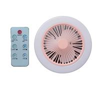 Thewasc 2800mAh Remote Control Ceiling Fan With 3 Gears LED Light USB Camping Fan For Boys Girls Travel Vacation Beach Tent Fan