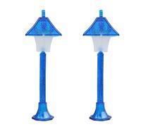 Thewasc 2PCS Miniature Street Light Model For Creating Realistic 1/12 Scale Dollhouses Garden Pathway Decoration Scene Displayin Dollhouses Solar Lamp